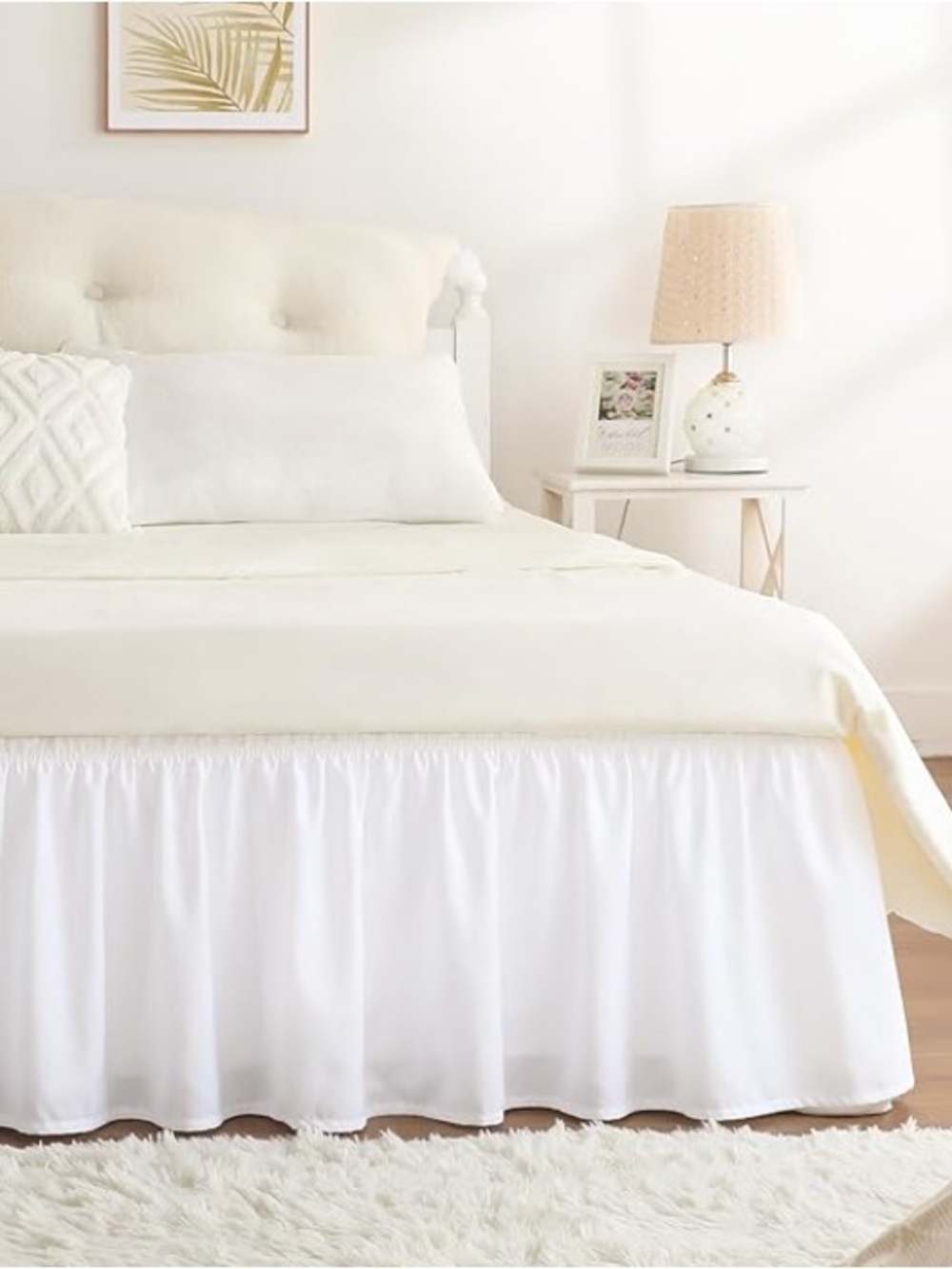 White Bed Skirt with Classic Ruffle